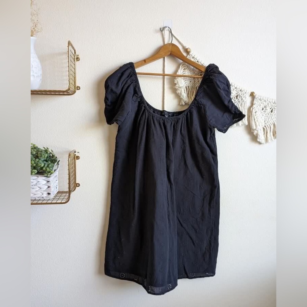 Sanctuary black eyelet cotton dress
